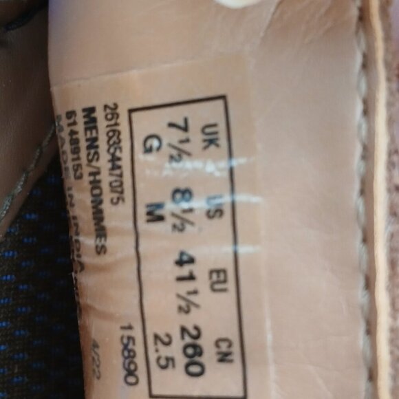 CLARKS MARKMAN SEAM DRIVING MOCASSINS MENS, SIZE 8.5, TAN - Picture 4 of 10